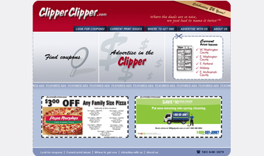 screenshot of ClipperClipper.com homepage